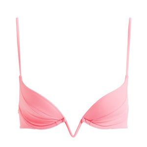 Mugler x H&M Tie Padded Bikini Top set Pink NWT